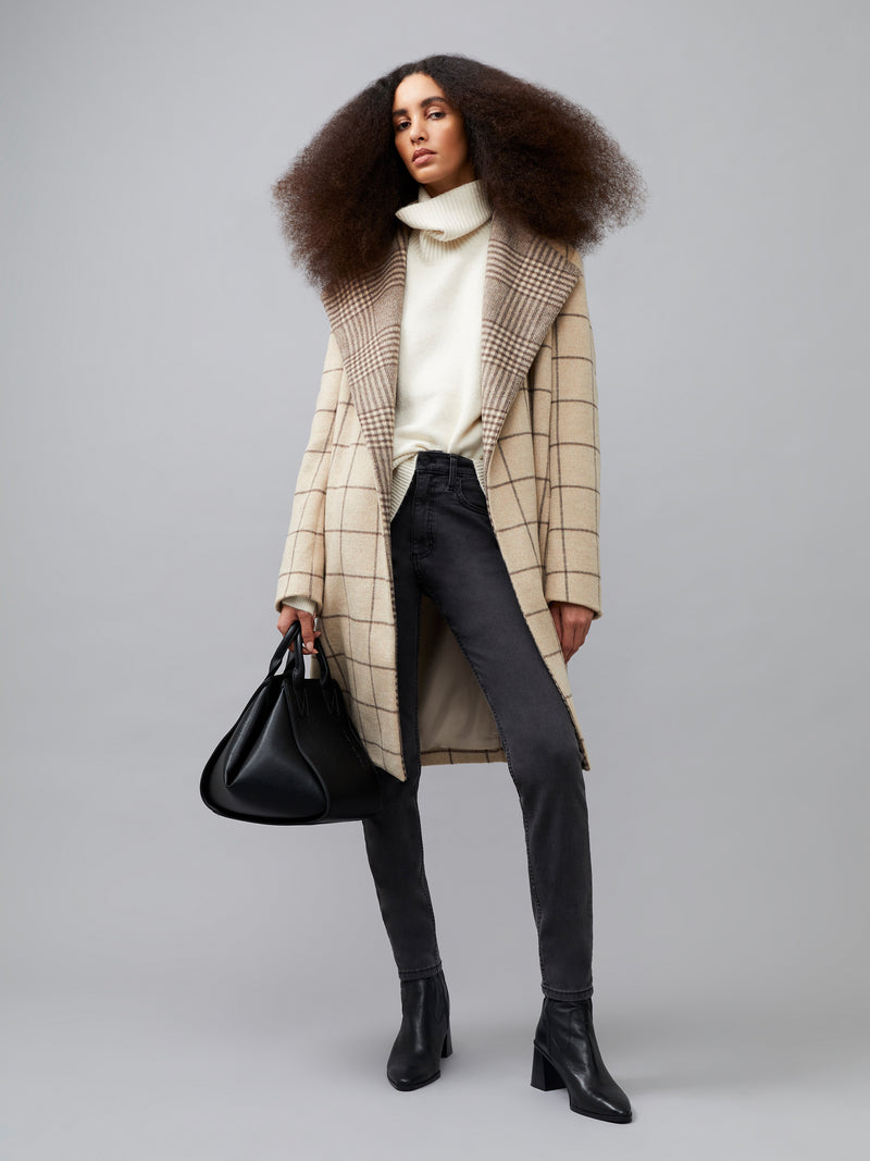 Fran Wool Belted Coat Taupe Mel | French Connection UK