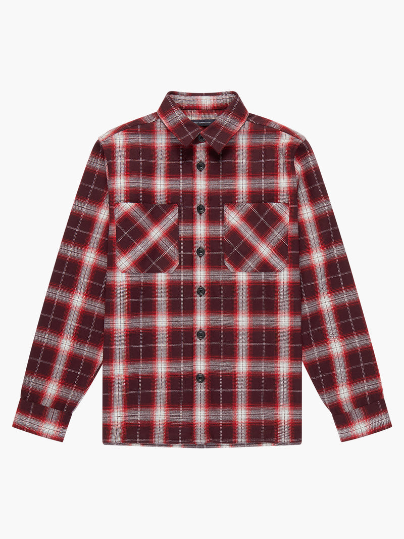 Mist Check Recycled Overshirt Truffle Multi | French Connection UK