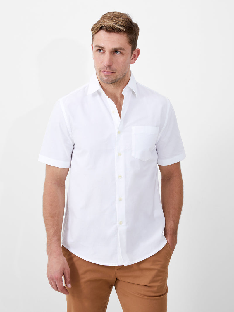 Short Sleeve Peached Shirt White | French Connection UK