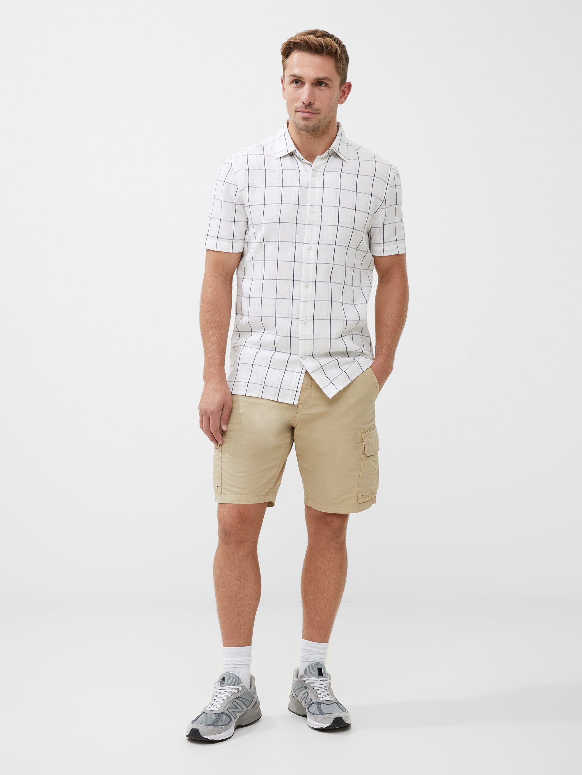 Short Sleeve Tonal Check Shirt