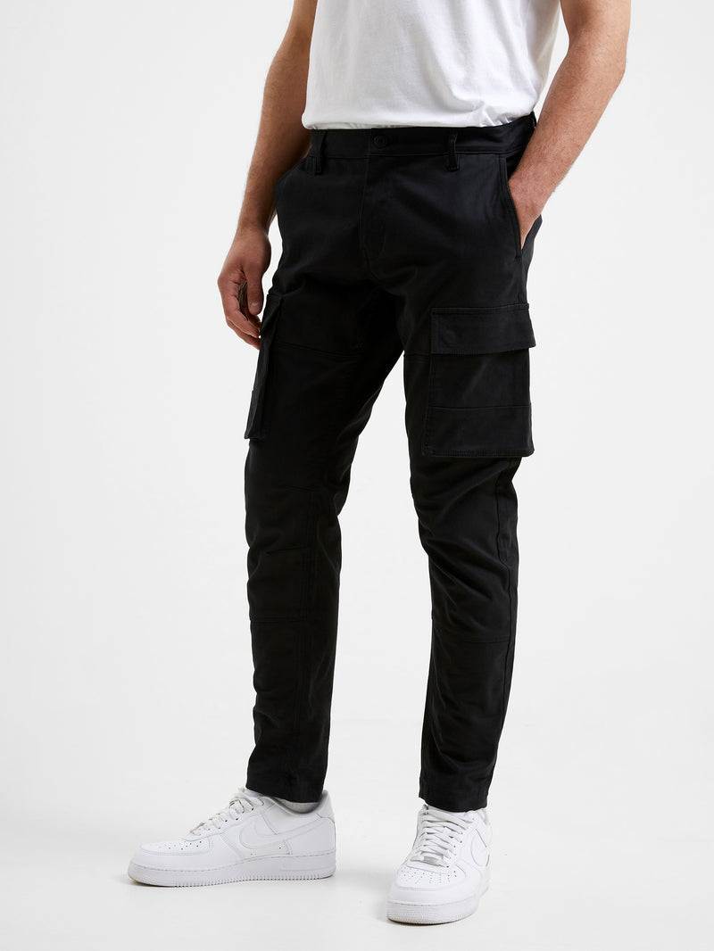 Twill Cargo Trousers Black | French Connection UK