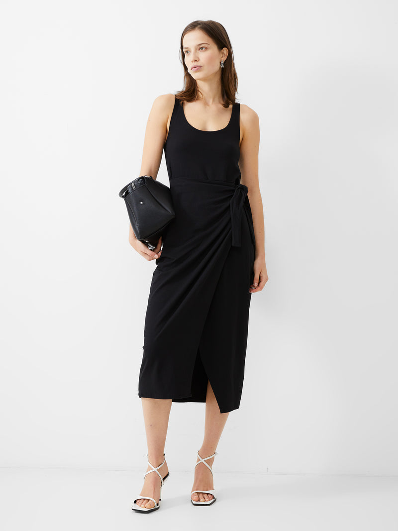 Zena Jersey Wrap Midi Dress Black | French Connection UK