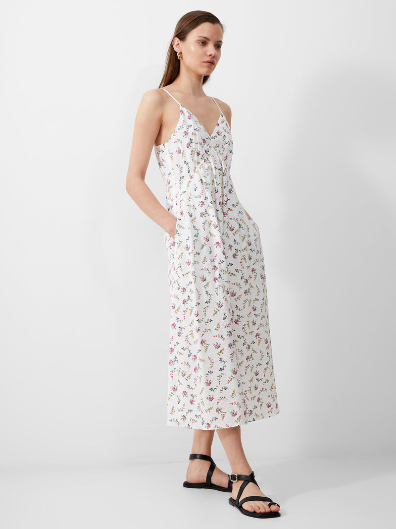 Floriana Faron Drape Sundress Summer White Multi Floral Print French Connection UK