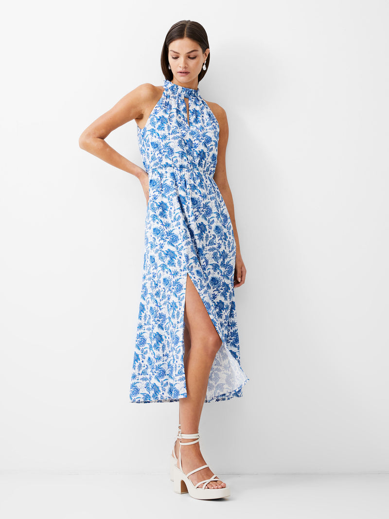 Cosette Halterneck Keyhole Midi Dress