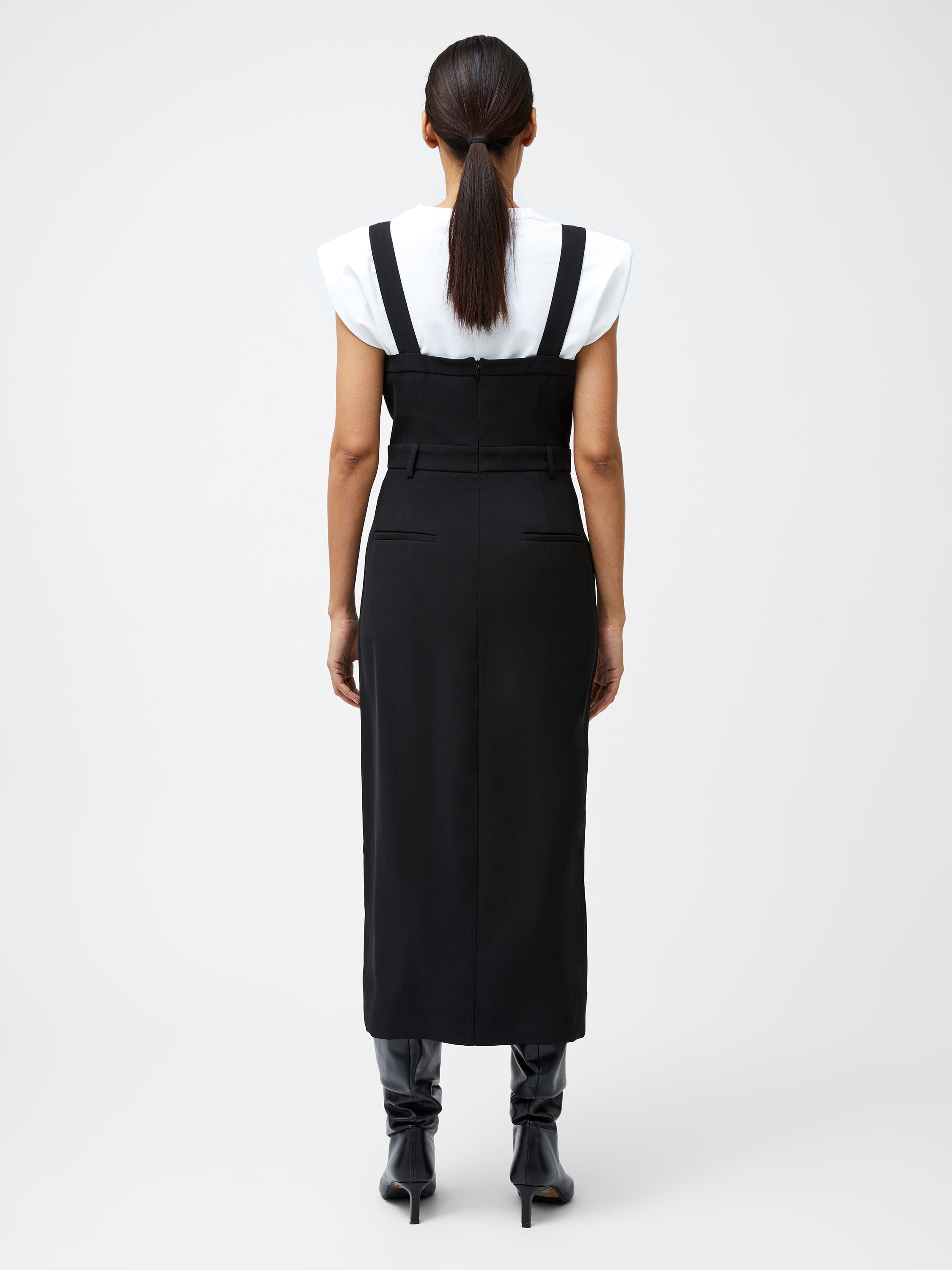 Harrie Suiting Pinafore Midi Dress