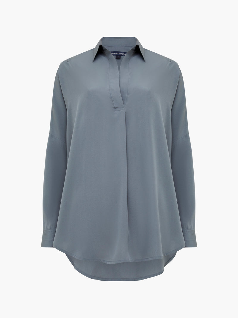 Rhodes Recycled Crepe Popover Shirt