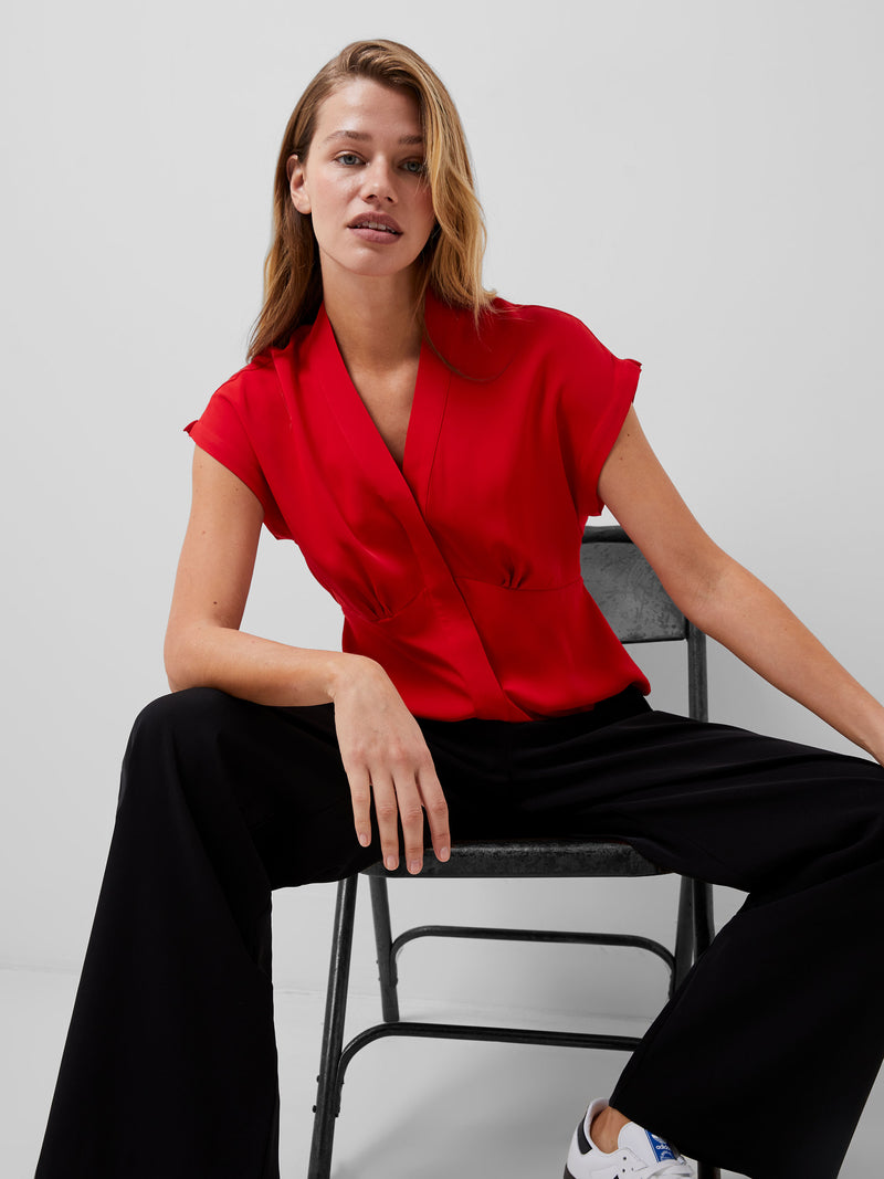 Carmen Recycled Crepe Blouse