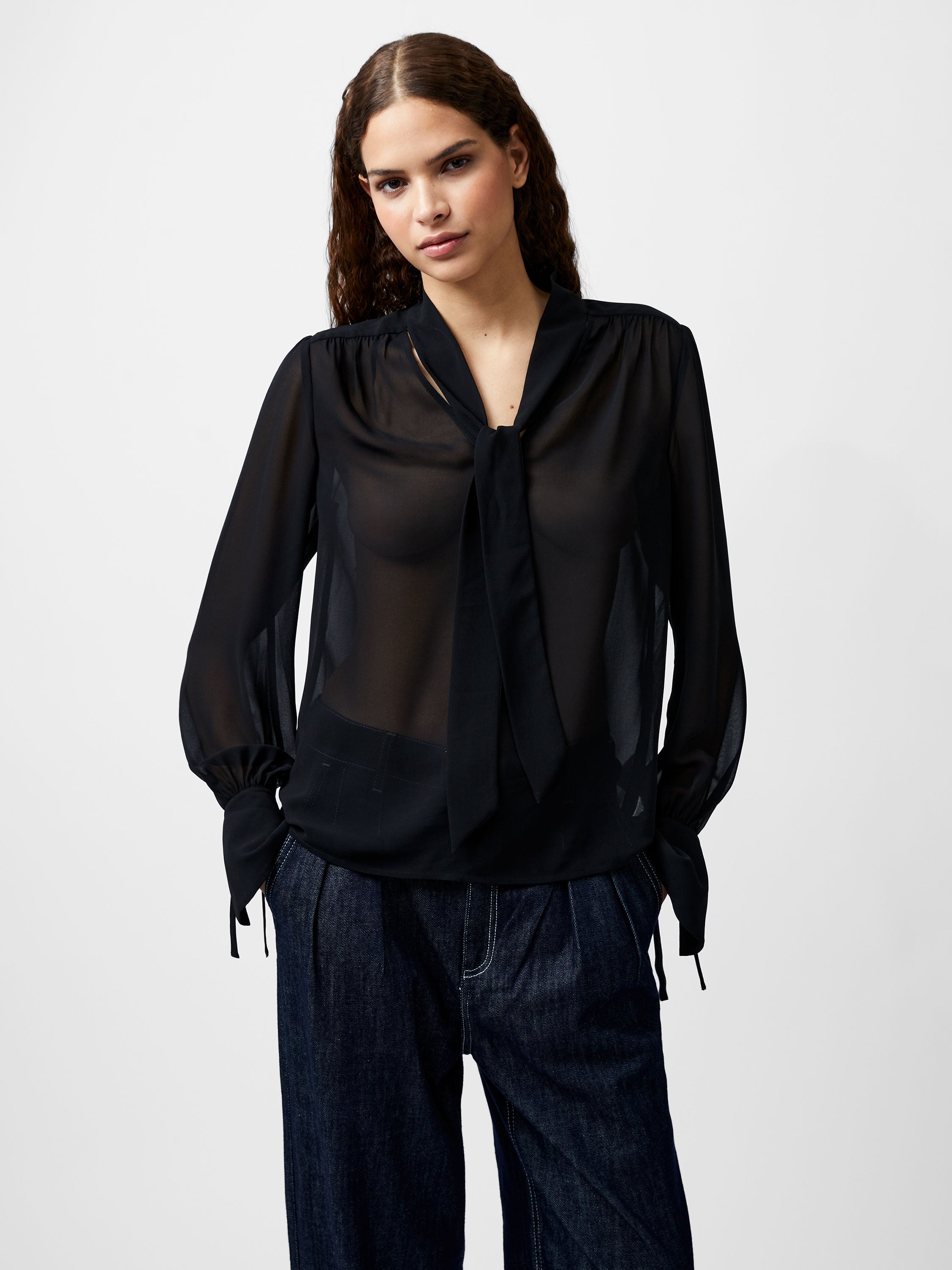 Eden Georgette Tie Neck Blouse