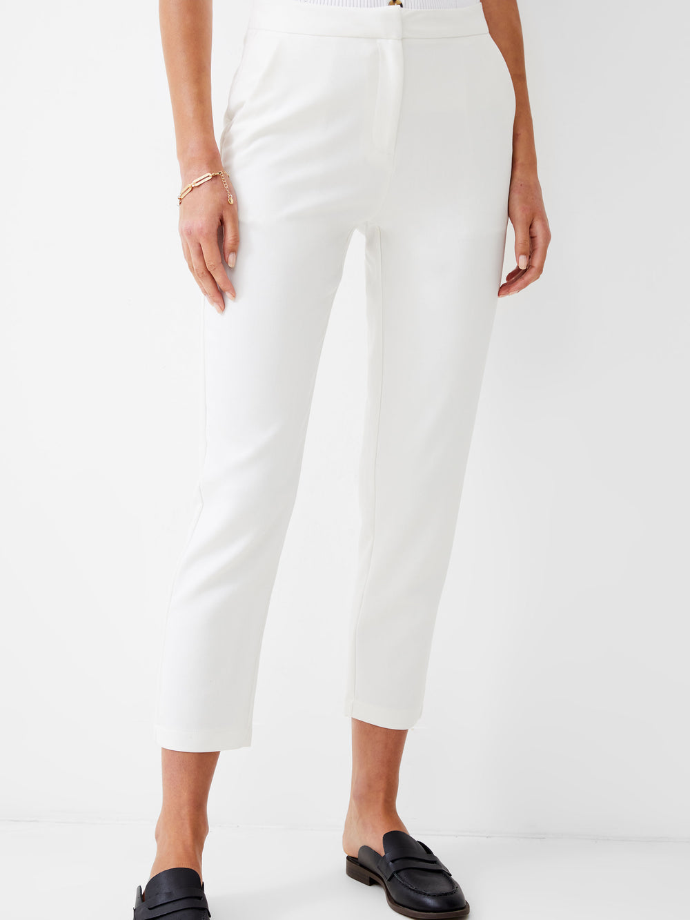 Tailored Tapered Ankle GrazerTrousers Summer White | French Connection UK