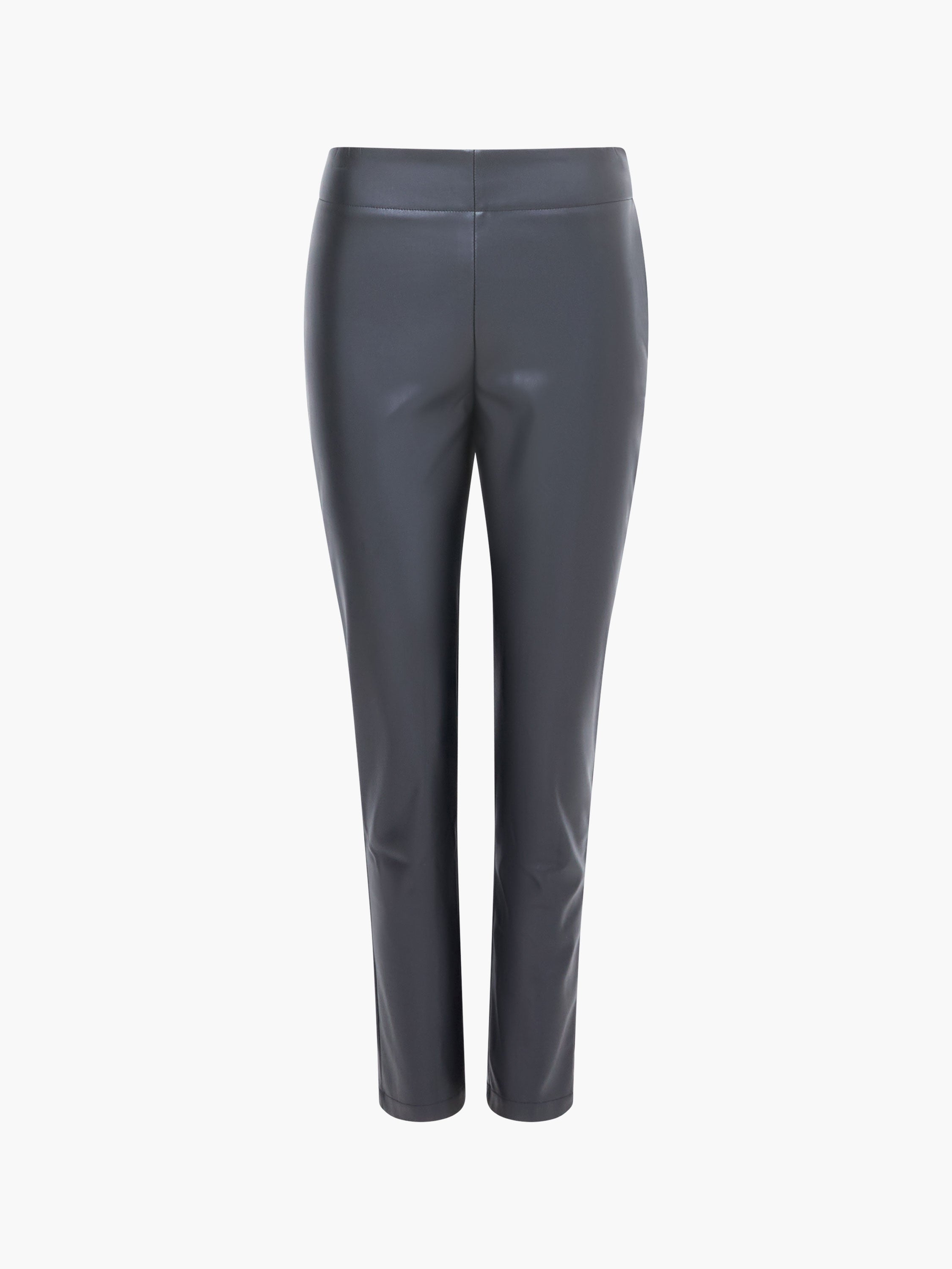 Faux Leather Side Zip Skinny Trousers