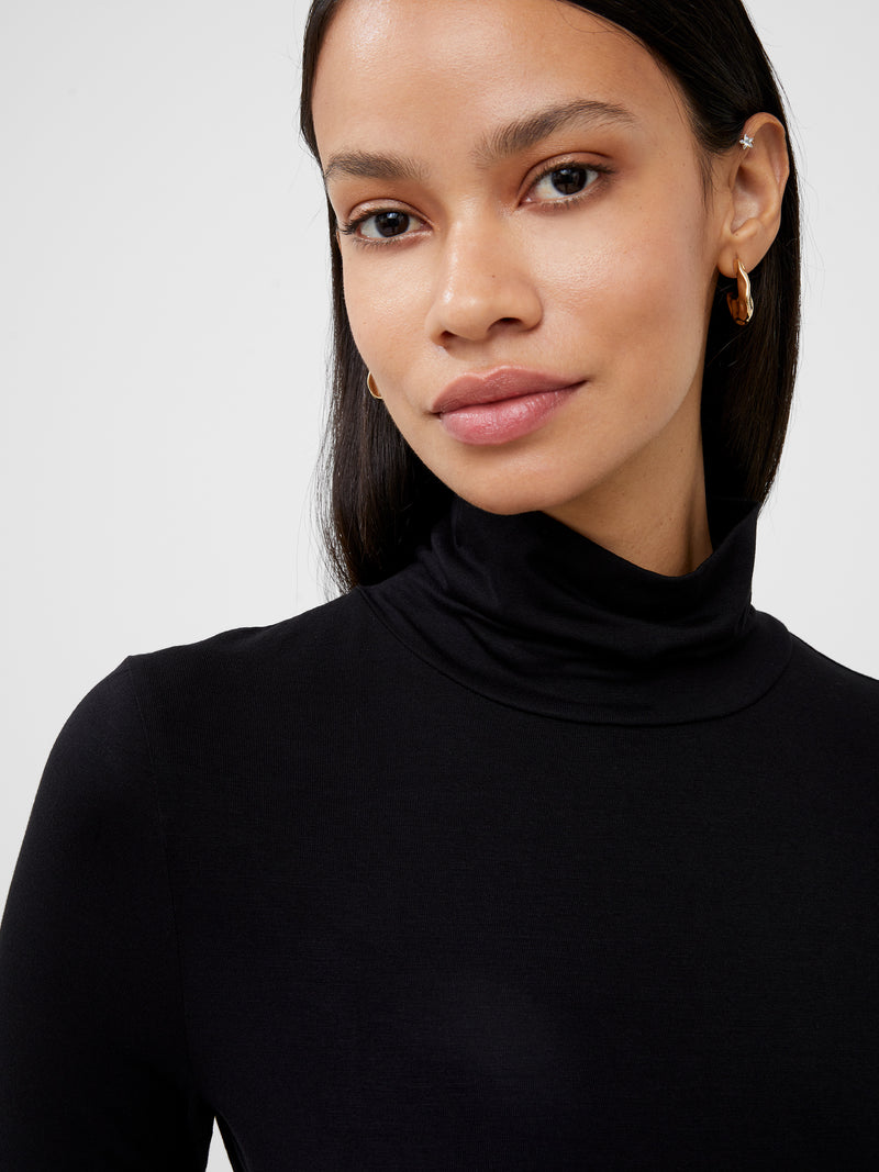 Venitia Jersey Split Cuff Top Black | French Connection UK