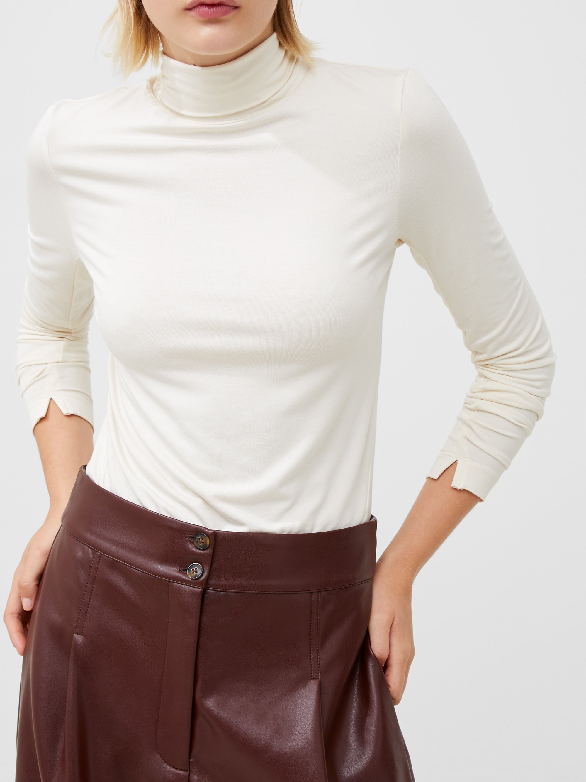 Venitia Jersey Split Cuff Top