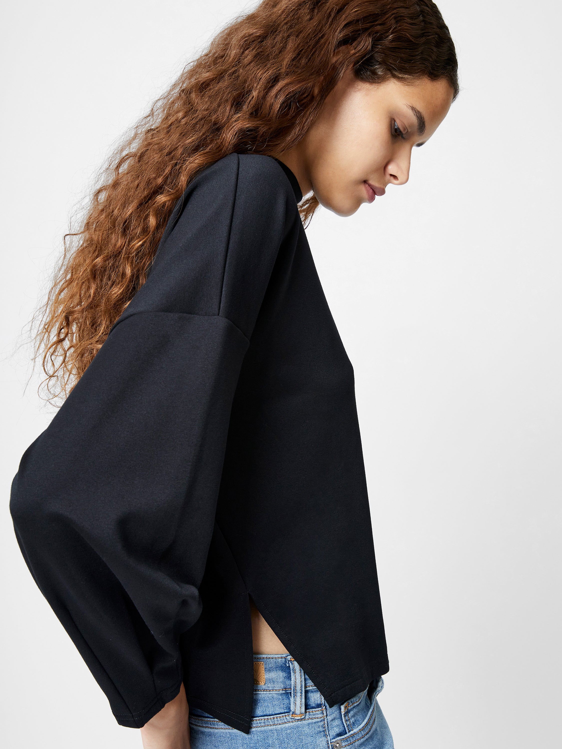 Turtleneck Cut Long Sleeve Top