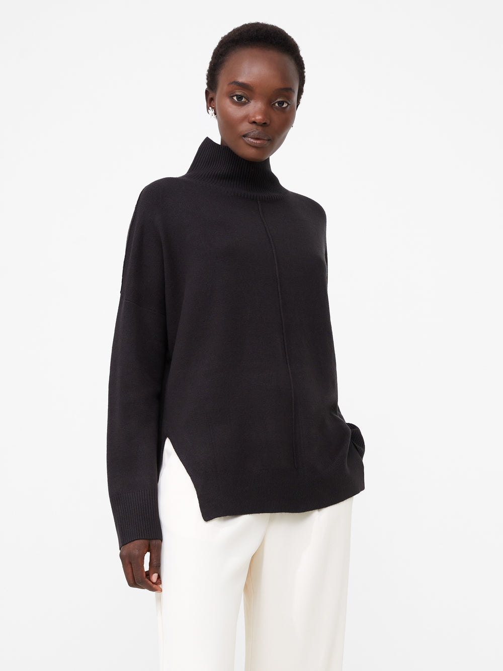 Babysoft River Knit High Neck Jumper Moonless Night | French Connection UK