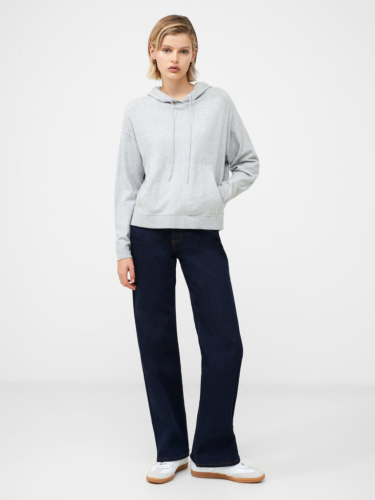 Supersoft Overhead Hooded Sweatshirt Light Grey Mel | French Connection UK