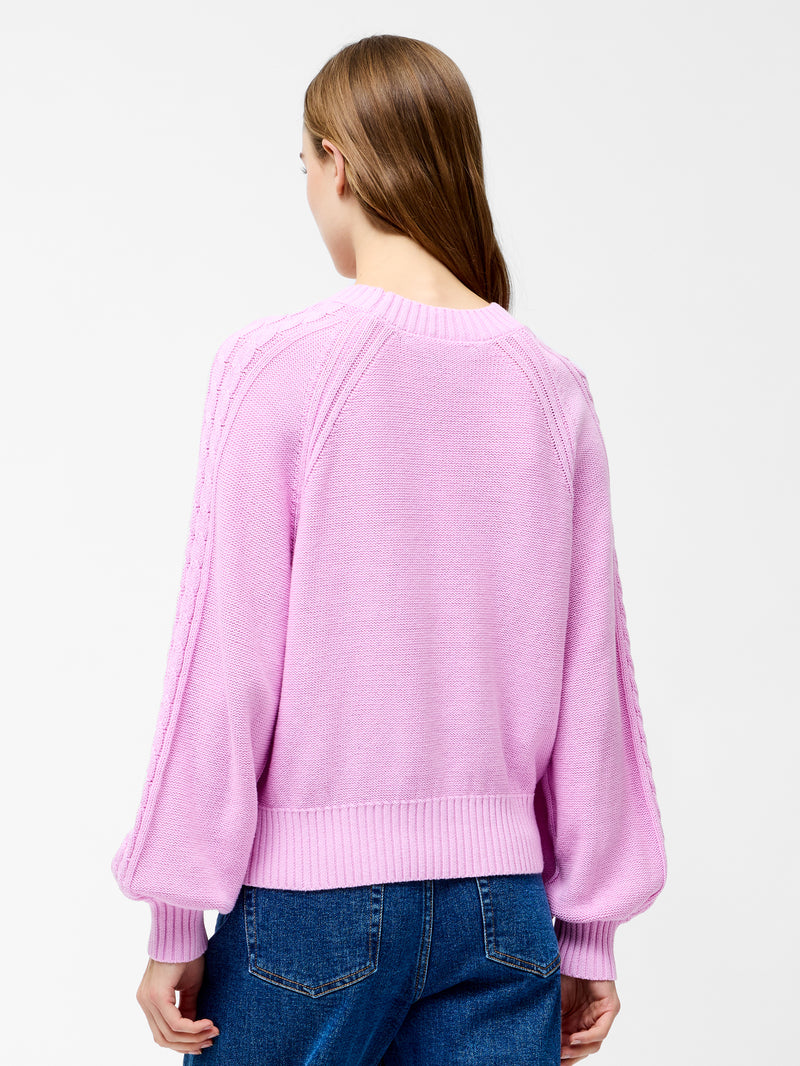 Lily Cable Knit Balloon Sleeve Jumper