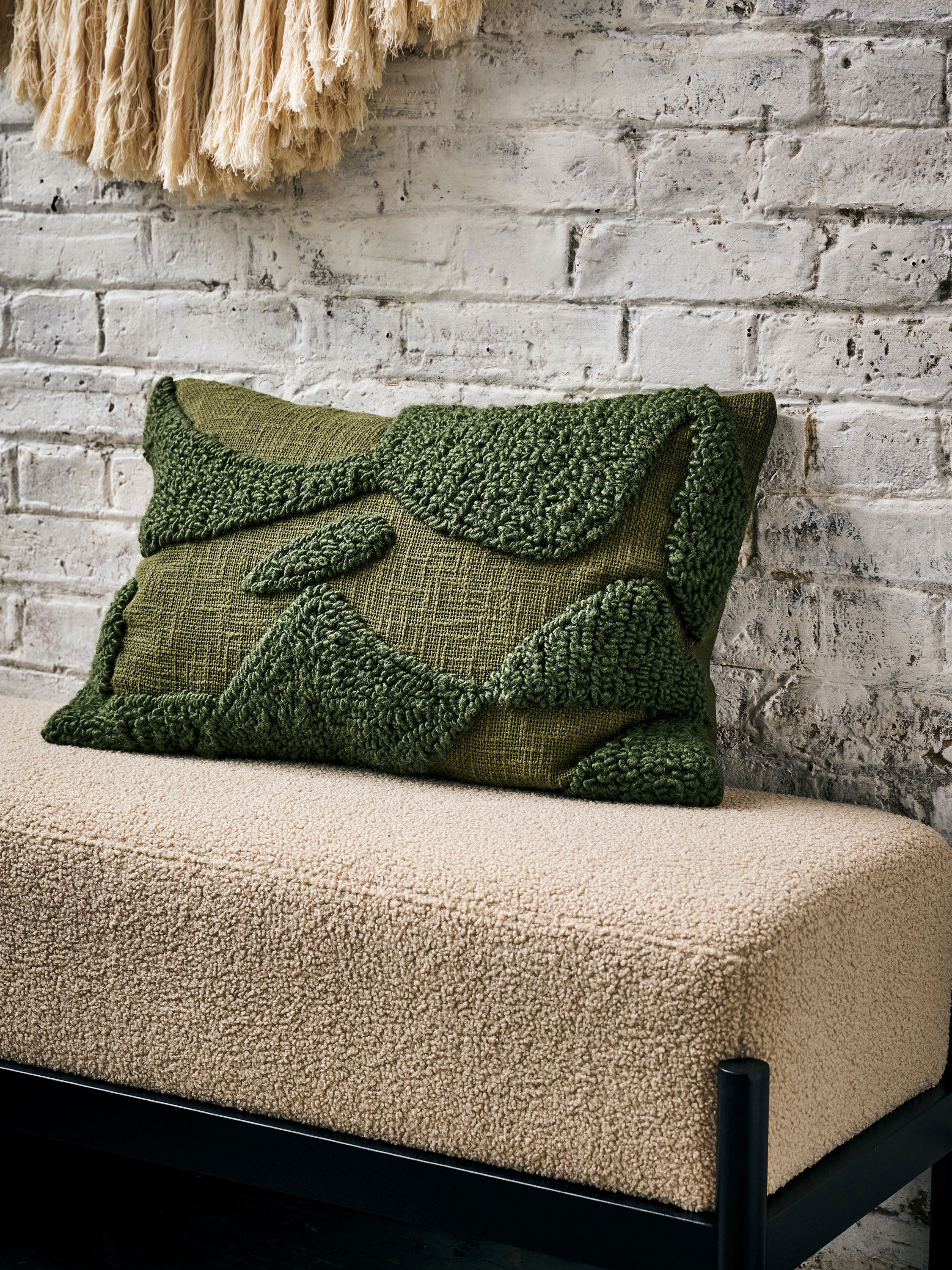 Tangelo Tufted Olive Cushion