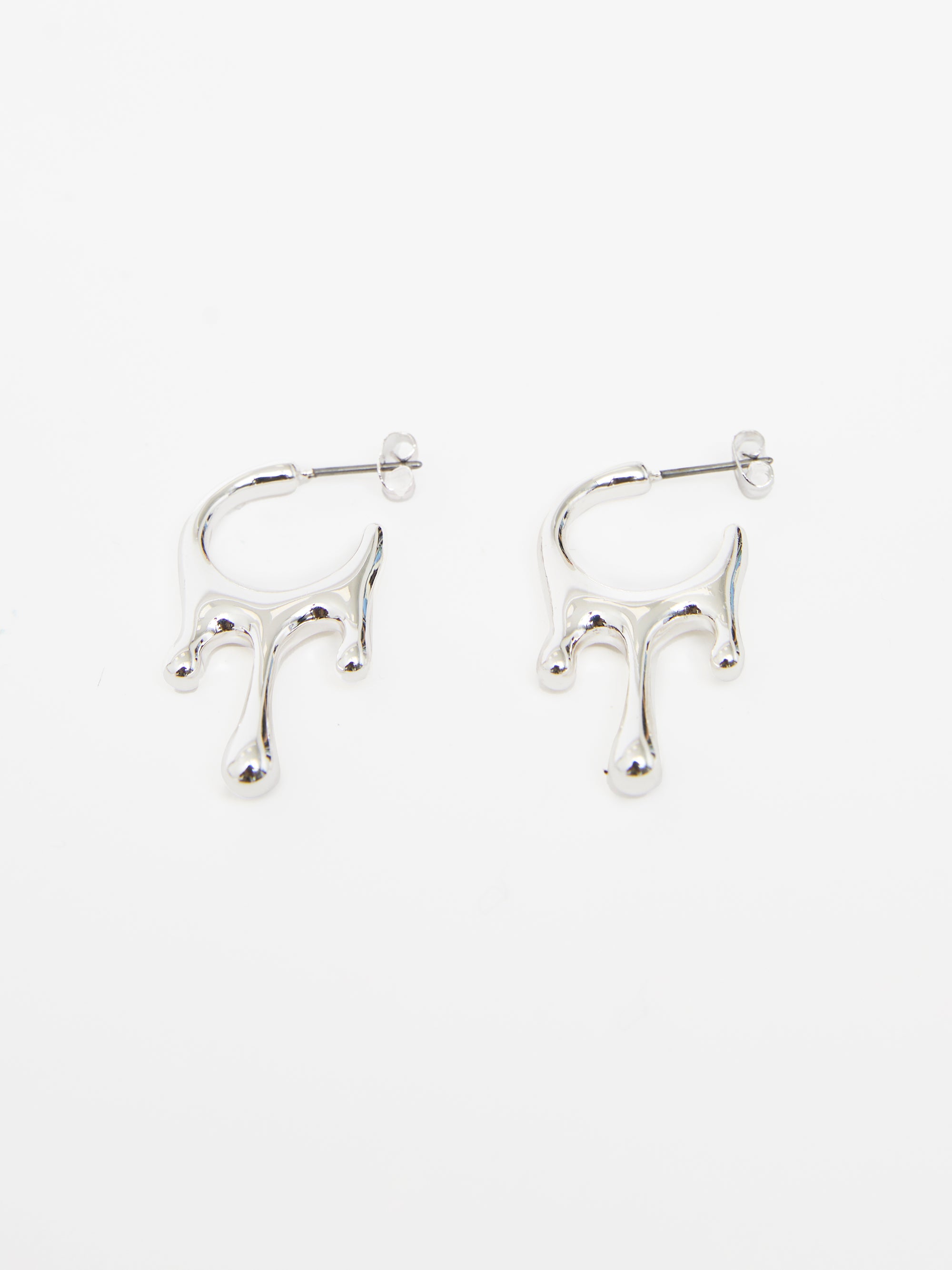 Melting Metal Hoop Earrings