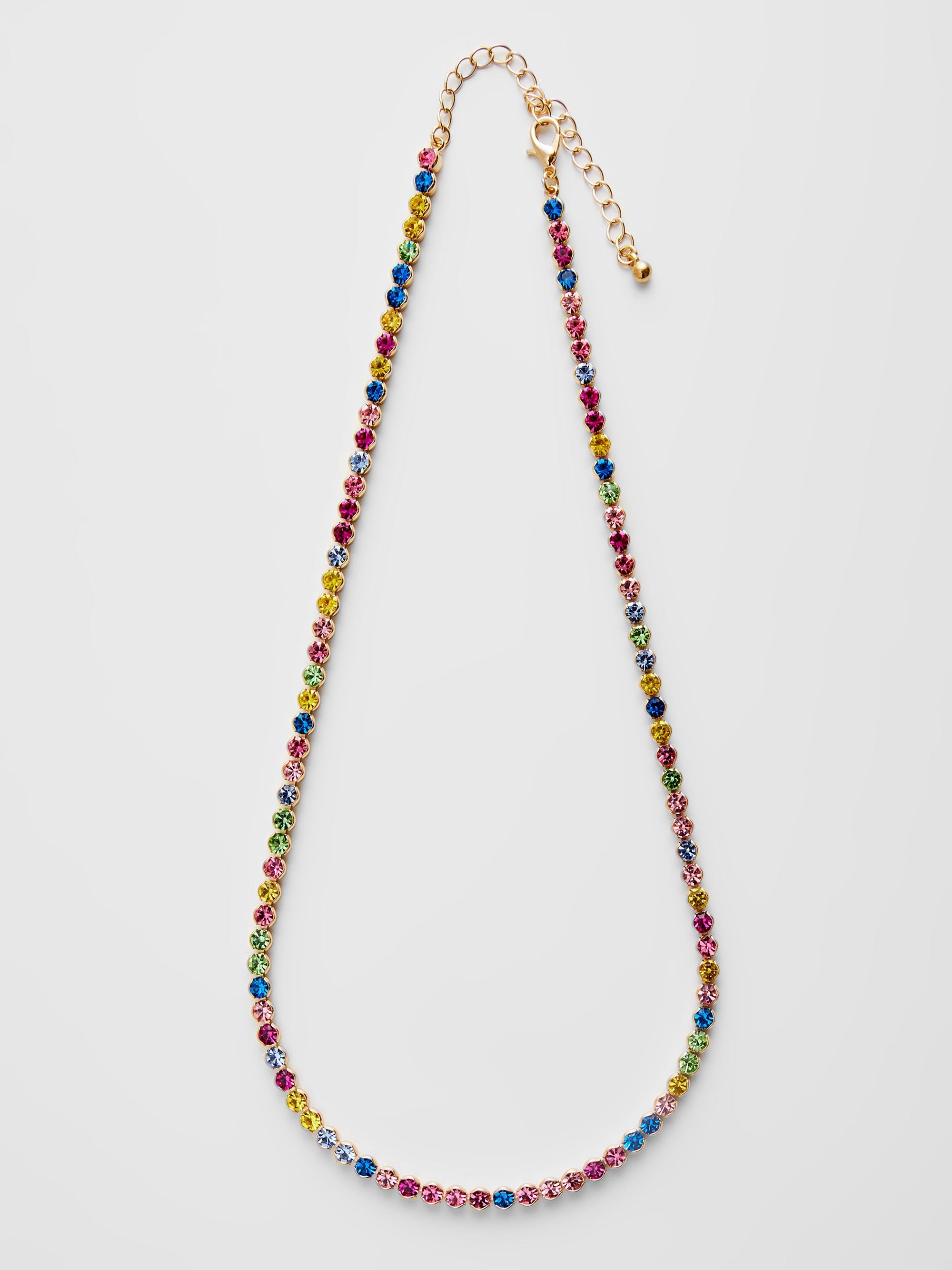 Rainbow Mixed Diamante Necklace