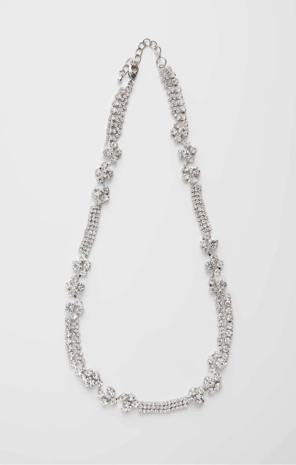 Mixed Pattern Diamante Necklace Silver/Diamante | French Connection UK