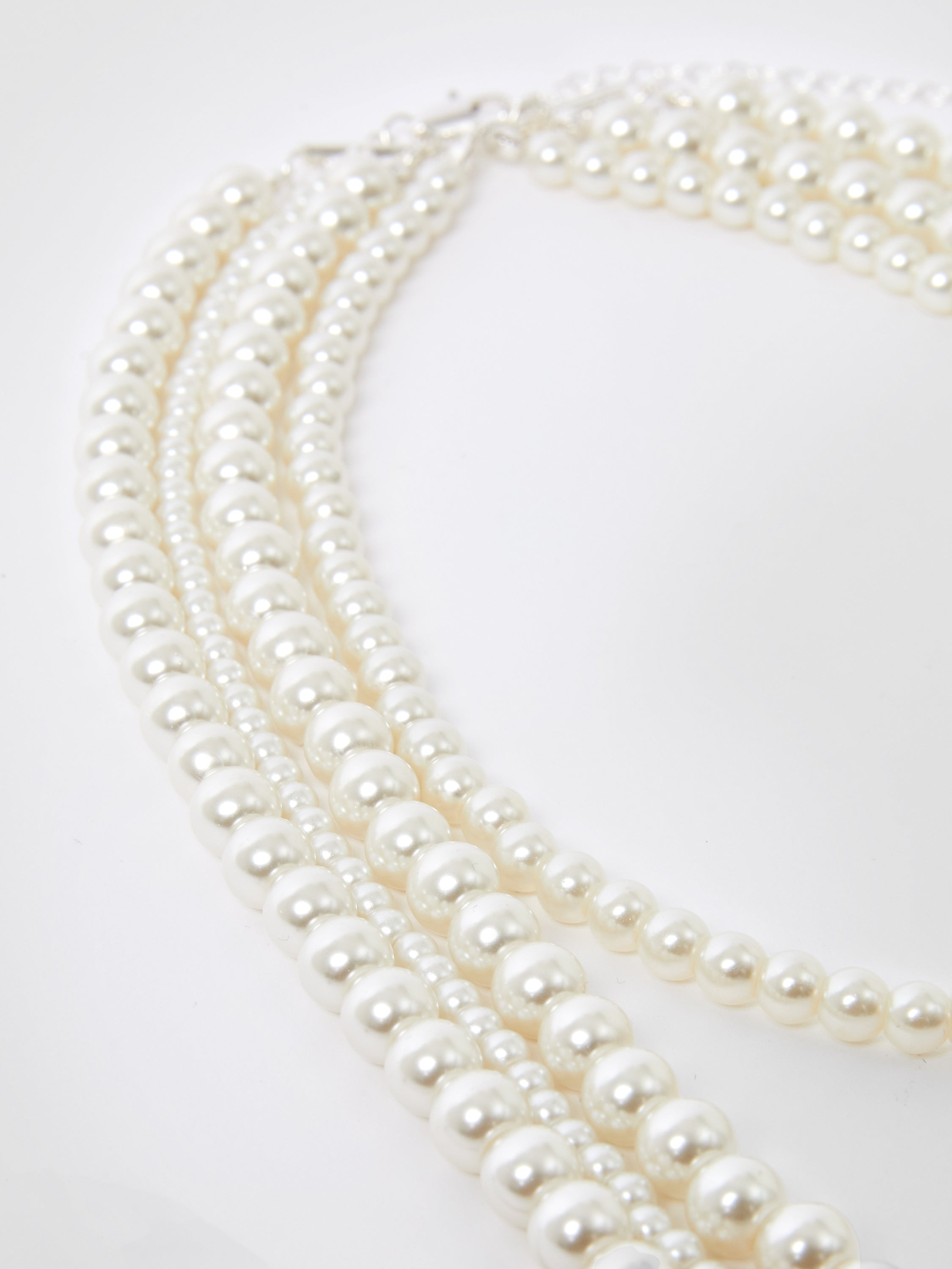 Layered Faux Pearl Necklace