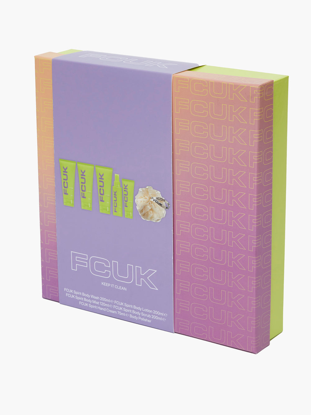 FCUK Keep It Clean Bathing Gift Set Ecru | French Connection UK