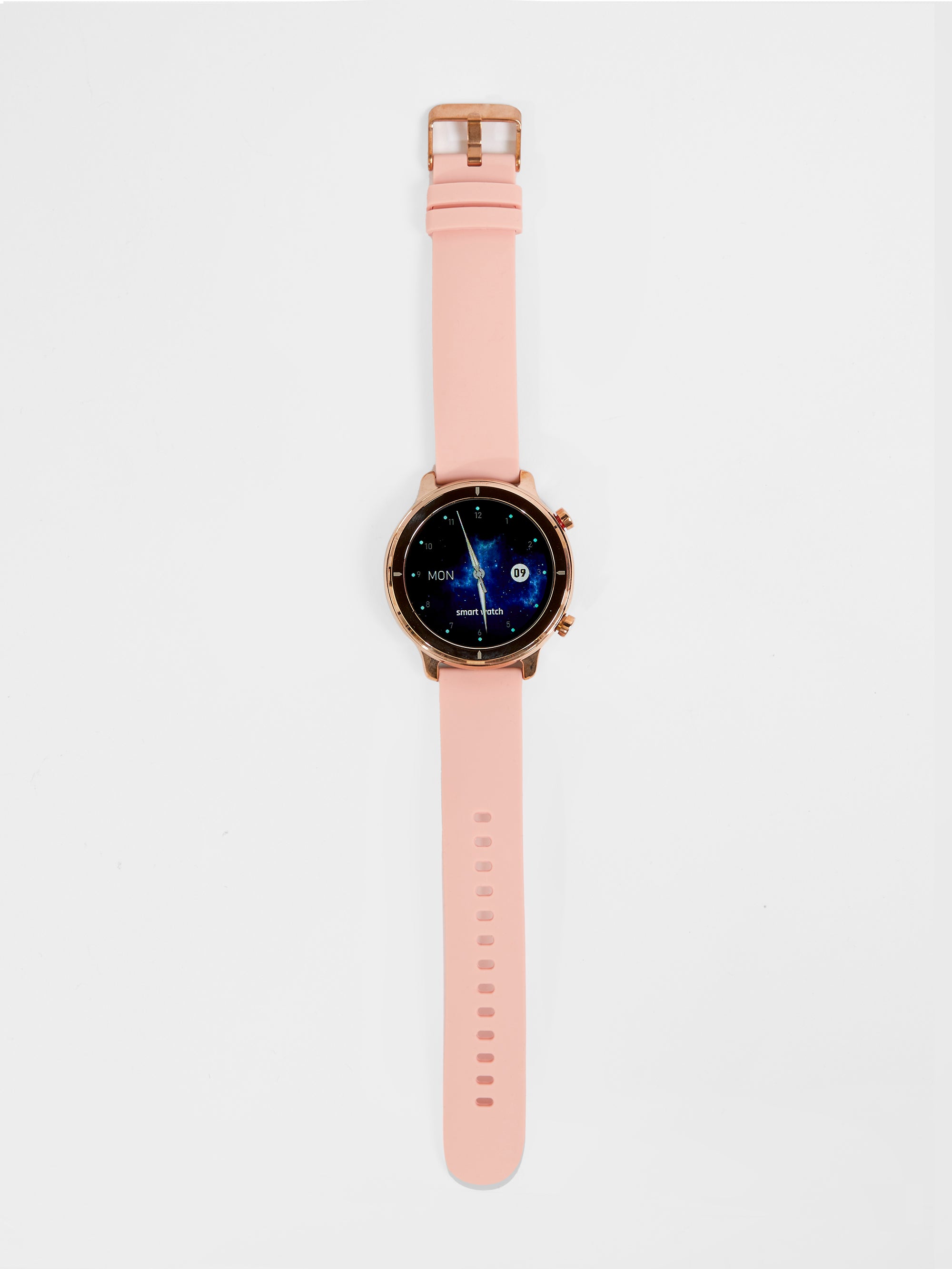 Unisex Pink Silicone Strap Watch