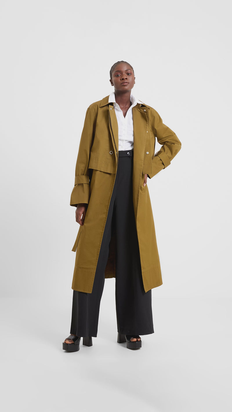 Fayette Three-in-One Trench Coat Nutria | French Connection UK