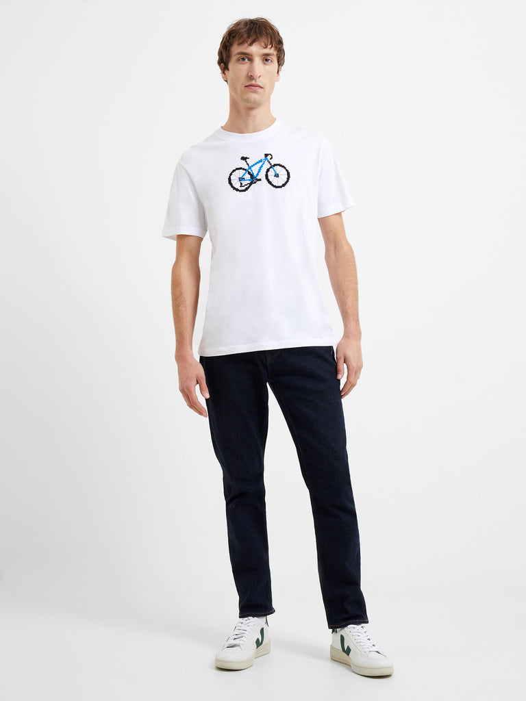 Bicycle Pixel T-Shirt Linen White | French Connection UK