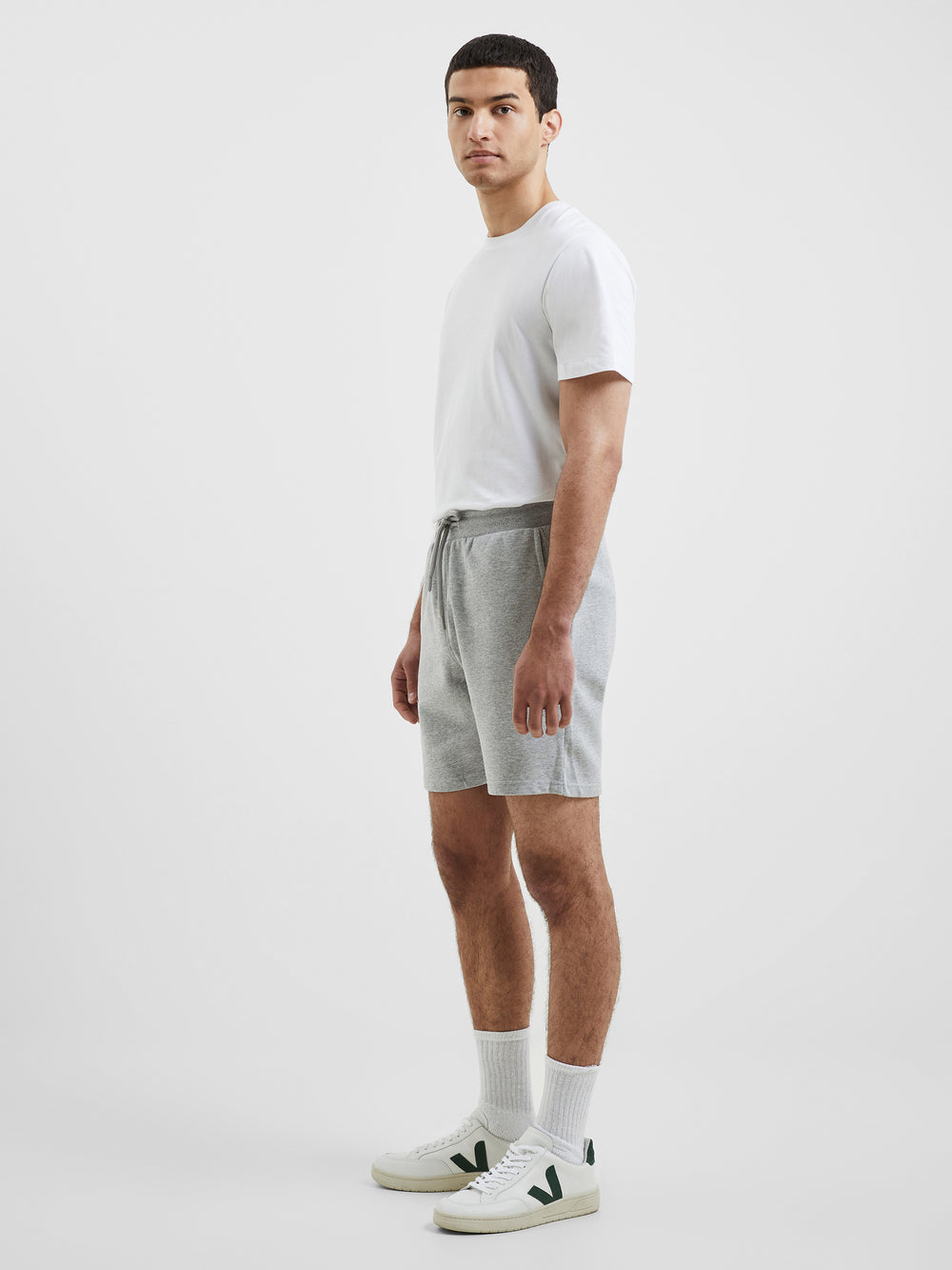 Light grey RI slim fit jersey shorts