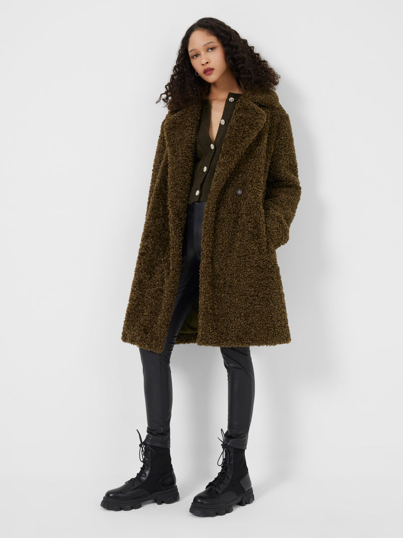 Khaki on sale borg coat