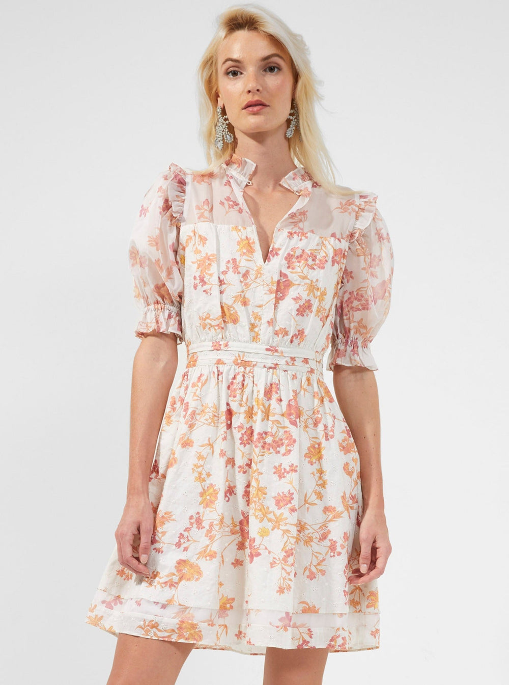 Diana Print Puff-Sleeve Dress | French Connection UK