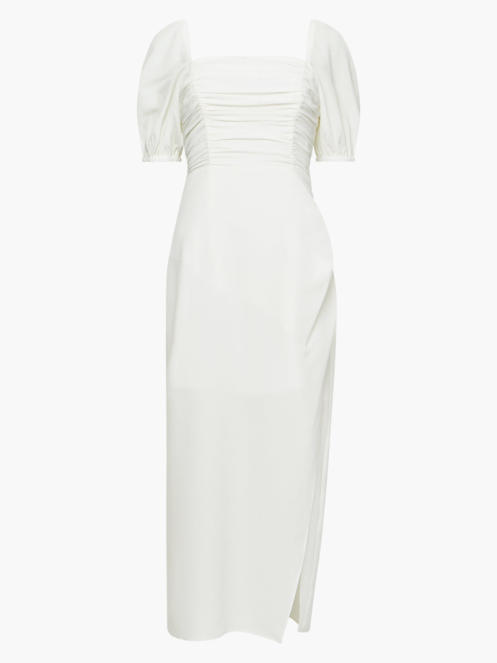 Afina Verona Ruched Midi Dress Summer White | French Connection UK