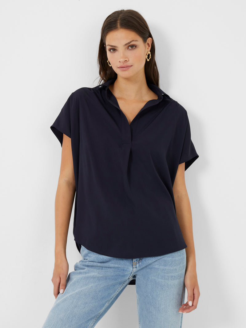 Crepe Light Recycled Popover Shirt