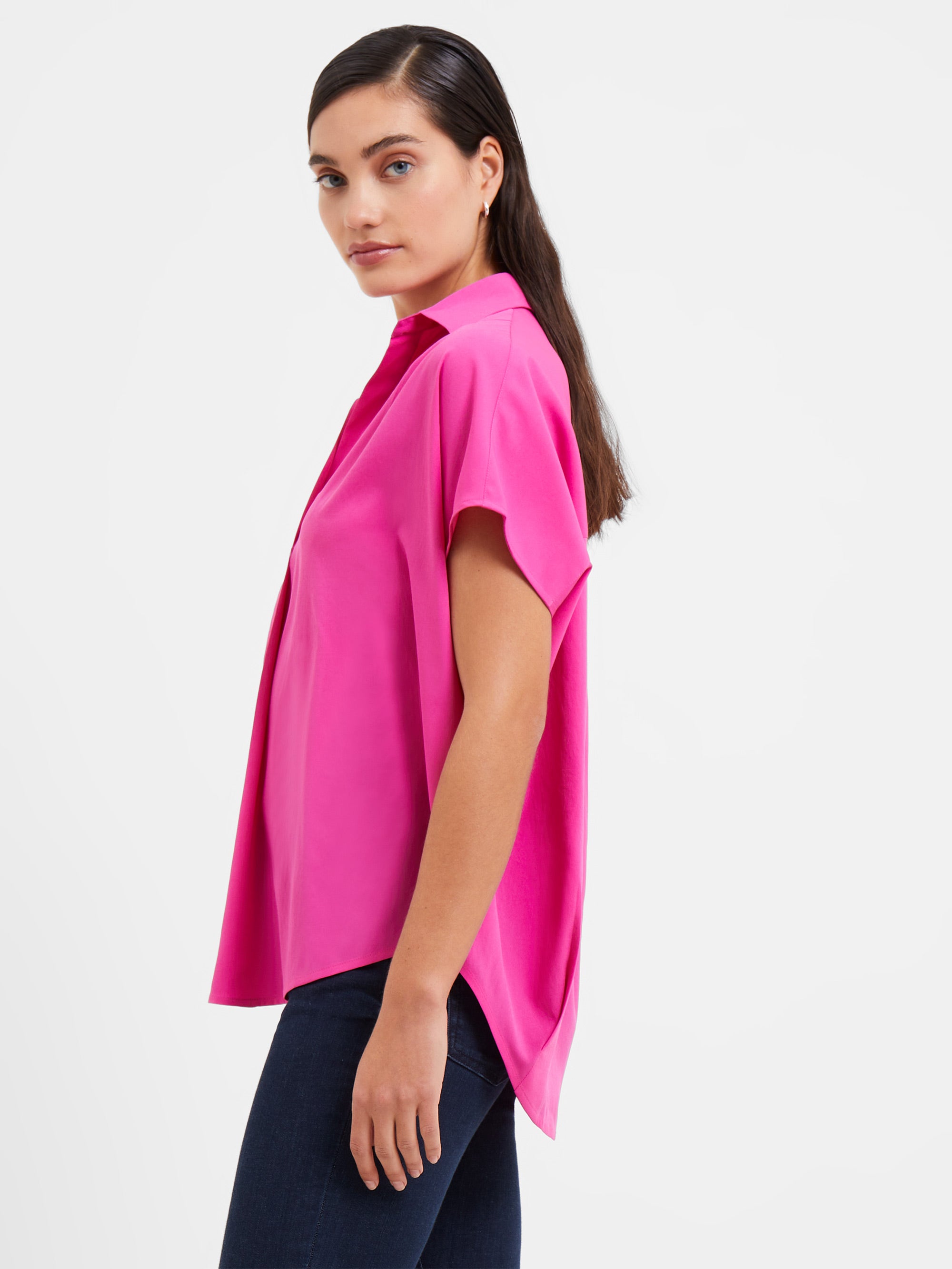 Cele Recycled Crepe Light Popover Shirt