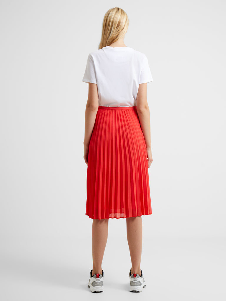 Oasis red shop pleated skirt