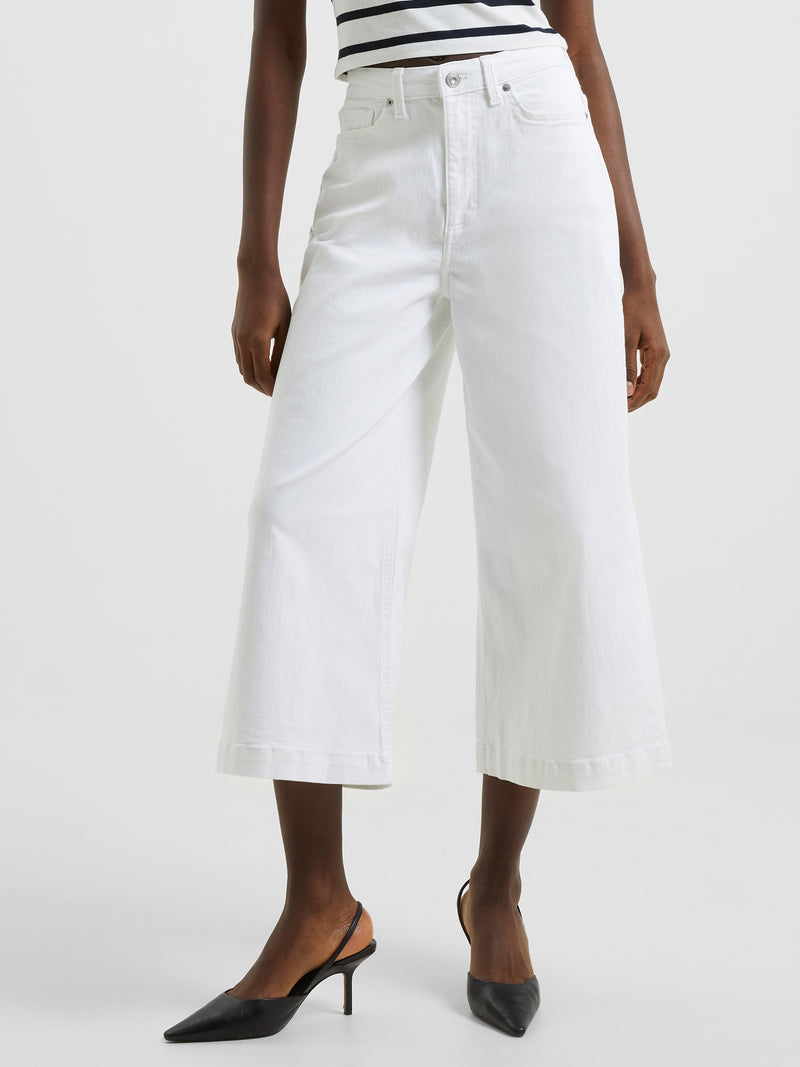 Denim Stretch White Culottes WHITE | French Connection UK