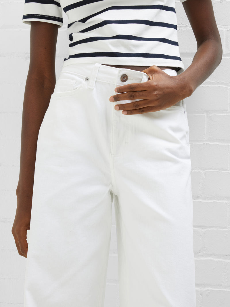 Denim Stretch White Culottes WHITE | French Connection UK
