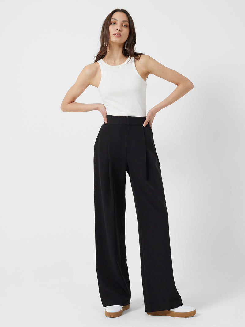 Ame Suiting Wide Leg Tailored Trousers Black | French Connection UK