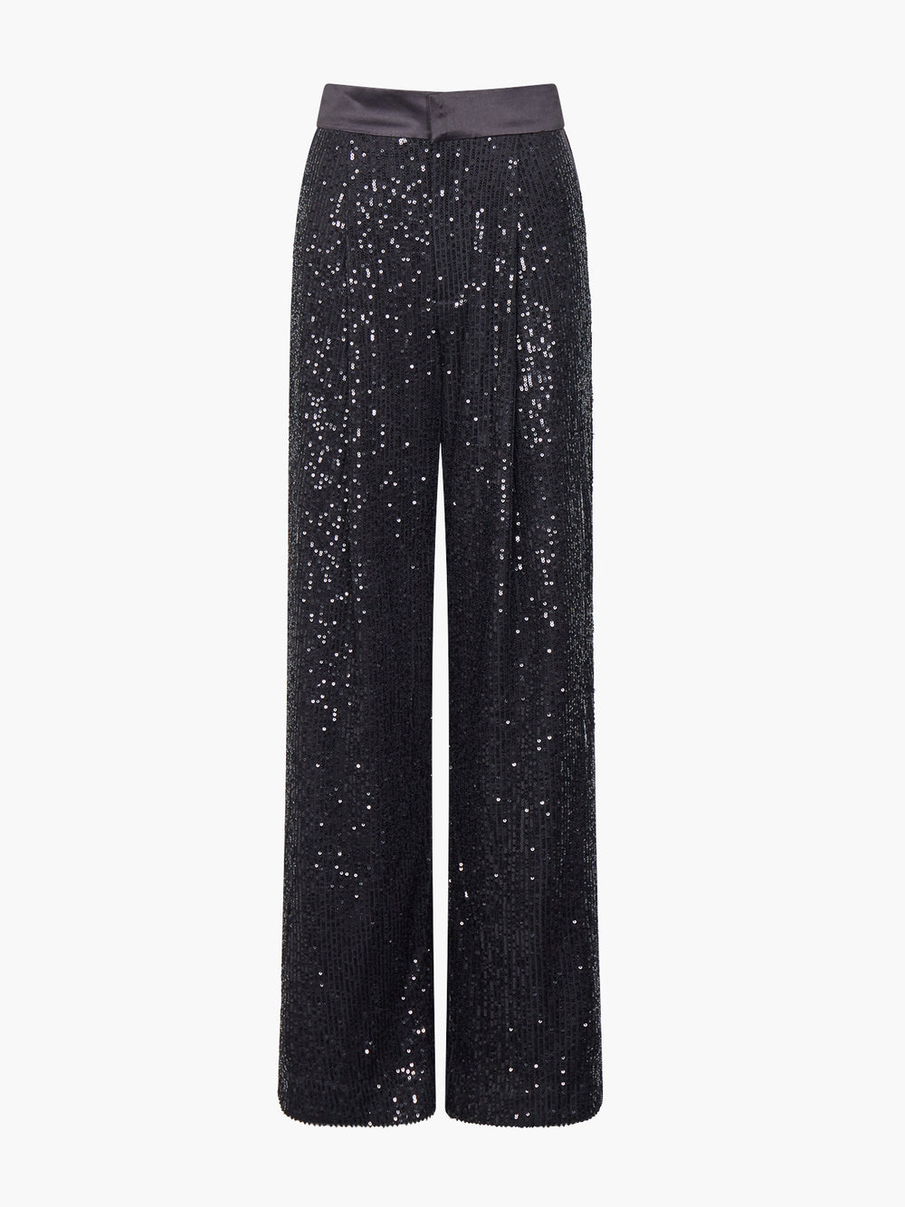 River Island Petite coord sequin flare trouser in black  ASOS