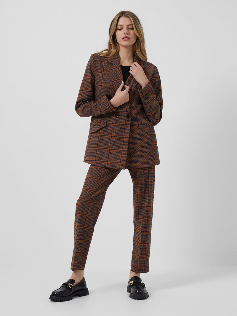 Checked suit hot sale jacket womens