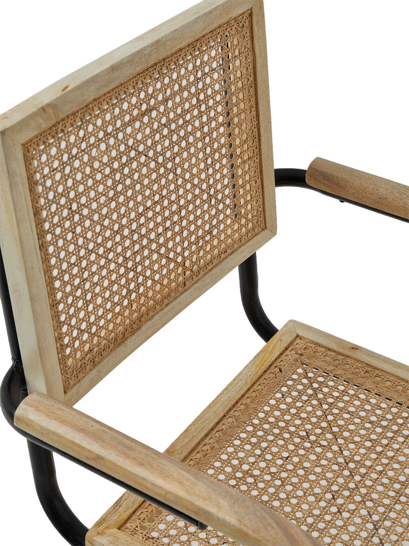 Rattan Office Desk Chair Natural Wood | French Connection UK