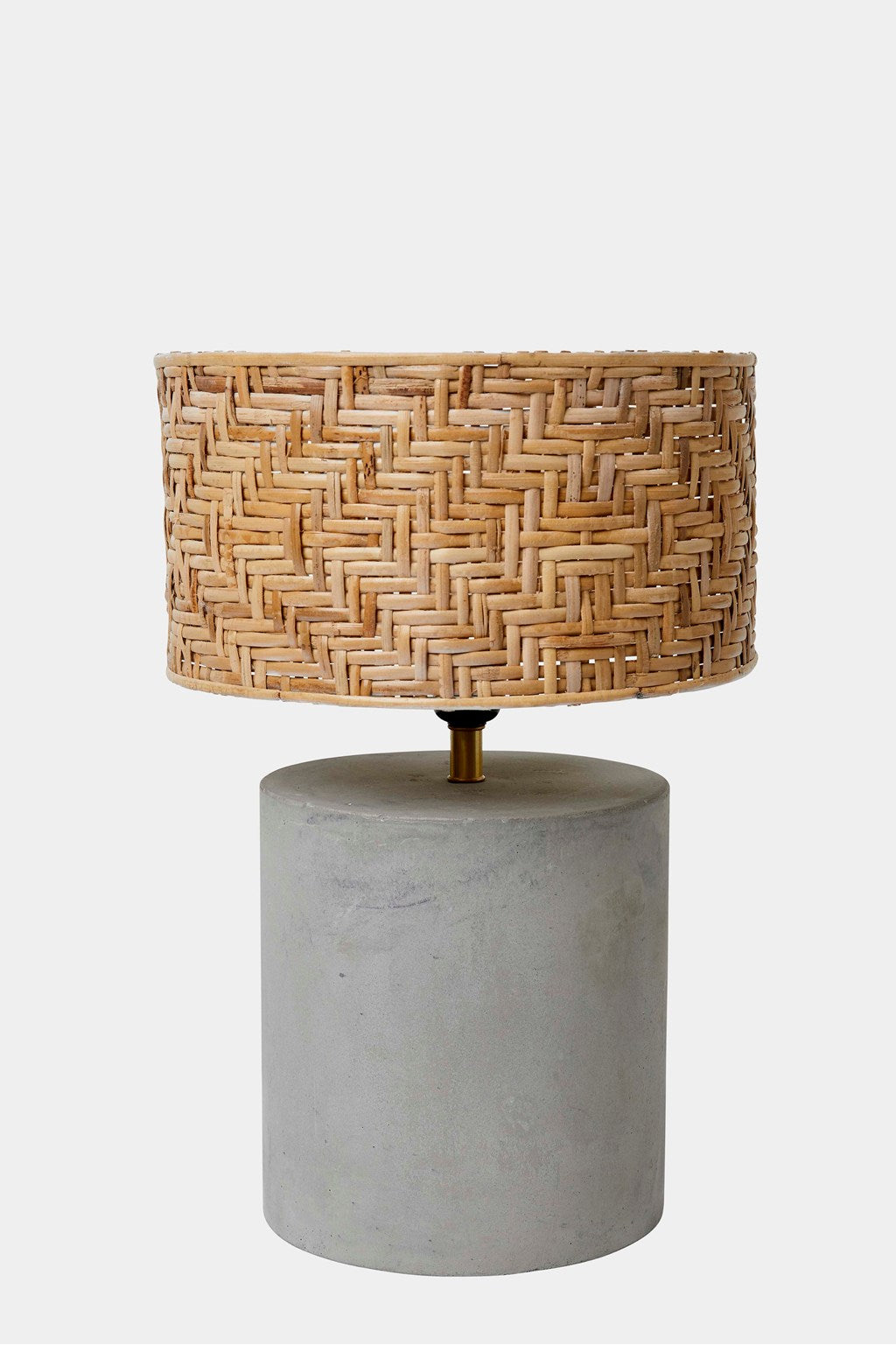 Concrete Base Table Lamp Brown and Natural | French Connection UK