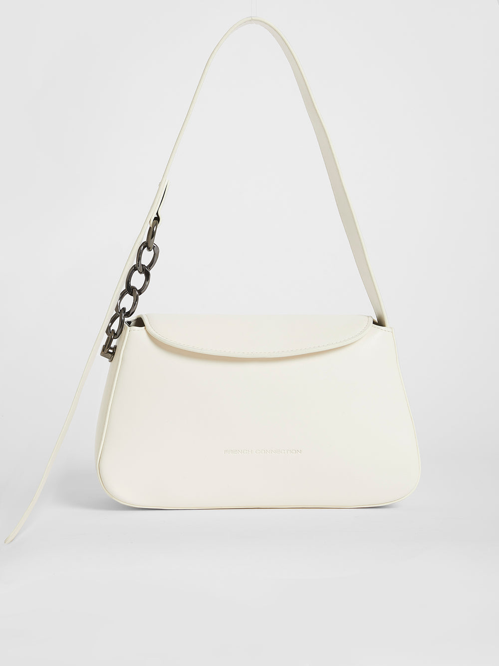 Jeenaa X Chain Baguette Bag White | French Connection UK