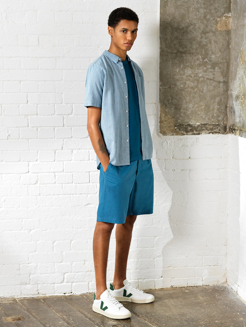 Military Cotton Short Blue Ashes | French Connection UK