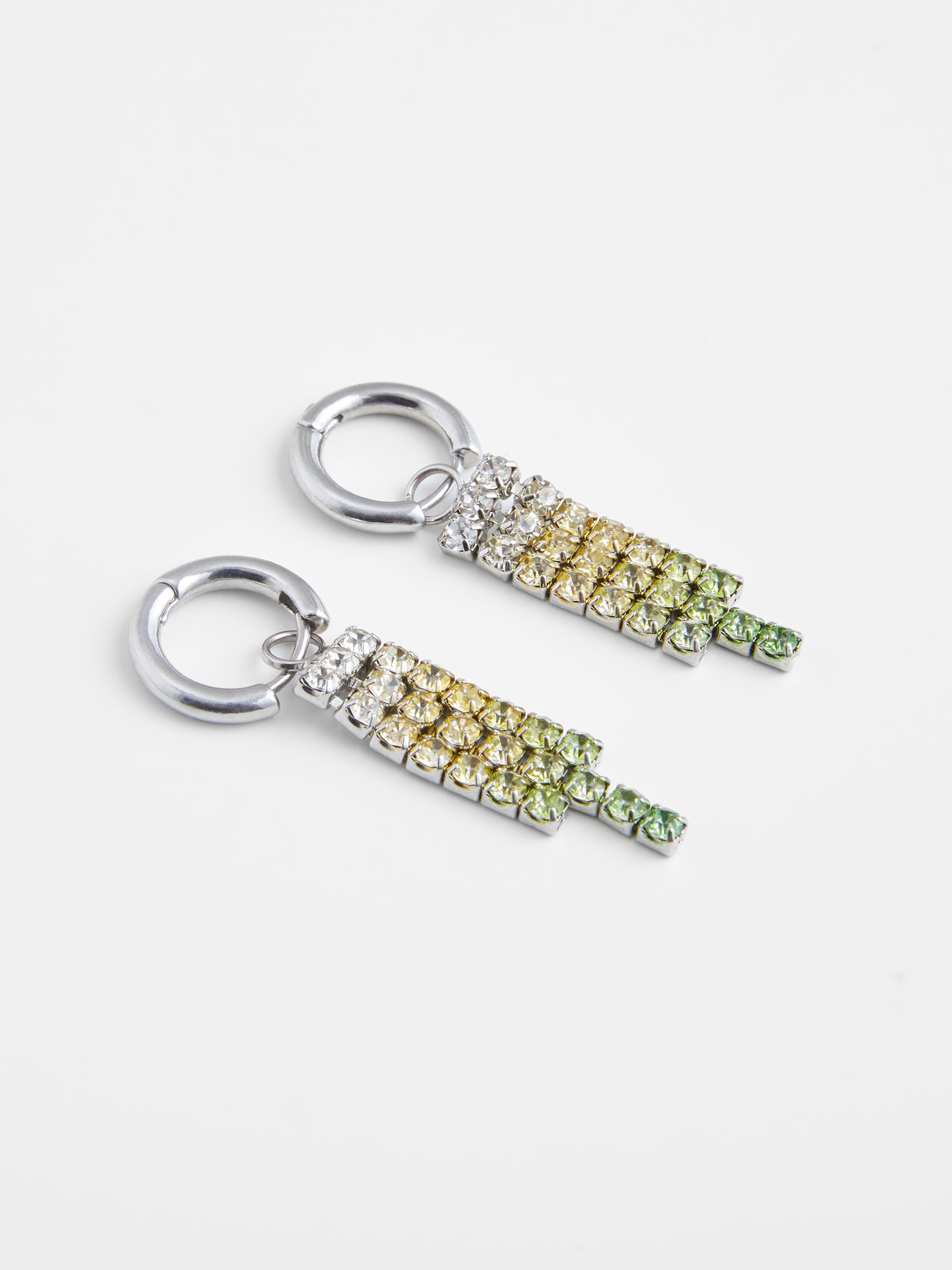 Mini Ombre Diamante Cascade Huggie Earrings