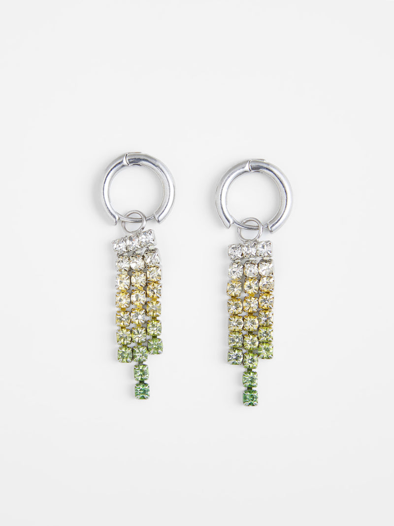 Mini Ombre Diamante Cascade Huggie Earrings