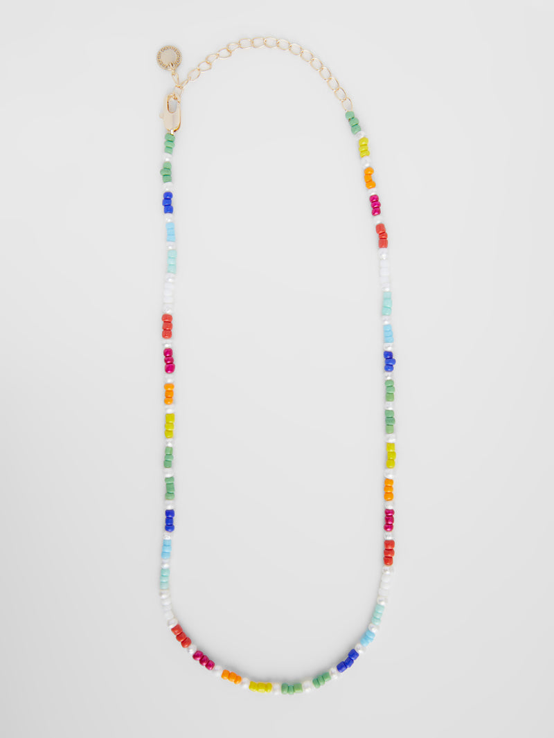 Fresh Water Pearl Rainbow Necklace