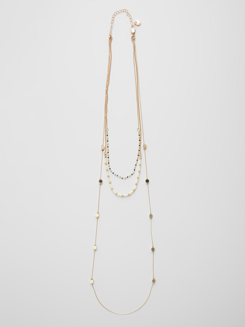 Elongated Multi-Strand Necklace